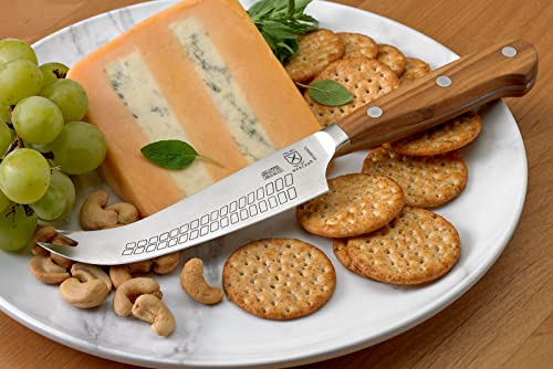 Mercer Culinary Renaissance Olive Wood Hard Cheese Knife, 4.75-Inch - color: Olive Wood Handle, size: 4.75-Inch Hard Cheese Knife