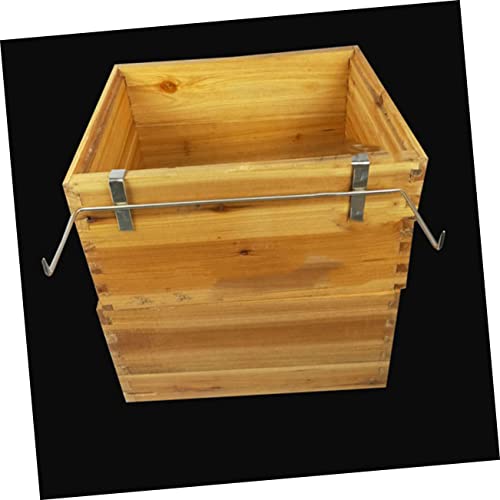 Happyyami 4 Pcs Bee Box Shelf Hive Stand Storage Shelf for Bee Houses Beehive Frame Holder Stainless Hive 2 Beehive Lifter Apiarist Tool Beekeeping Frame Gripper Bucket Rack Stainless Steel