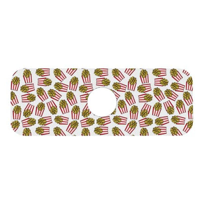 Fries Faucet Mat For Kitchen Sink, Absorbent Countertop Protector, Quick Dry Sink Splash Guard Pad, Waterproof Draining Mat 15" X 5.5" - color: Style 5