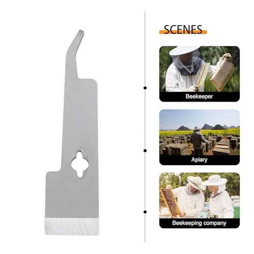 Stainless Metal Beehive Scraper and Beekeeping Lifter Tool for Hive Maintenance, Curved Durable Hive Frame Scraping Equipment for Beekeepers