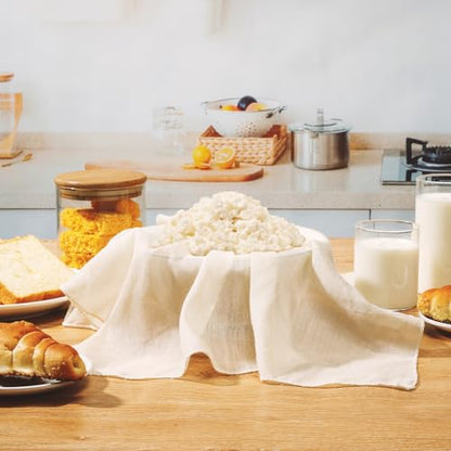 Amrules Cheese Cloths for Straining, 2PCS 36x36 Inch Grade 100 Cheese Cloth, Reusable Washable Unbleached Pure Cotton Cheesecloth for Cooking and Cheese Making with Hemmed Edge - size: 36x36 Inch - 2 PC