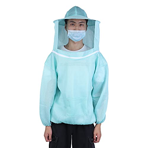 Cool Beekeeping Jacket Mesh Veil Beekeeper Suit Prevent Bee Mosquitos Protect Beginner Air Mesh