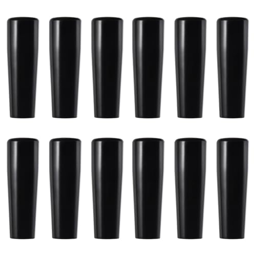 12 PCS Black Plastic Beer Tap Handle - Short Keg Handle for Bar Draft Kegerator Faucet, Fits Standard American Thread - size: 12pcs
