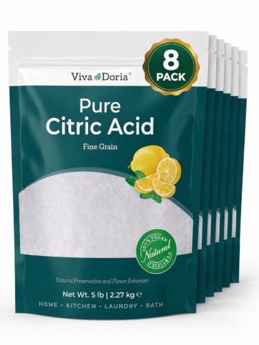 Viva Doria 100% Pure Citric Acid, Food Grade, Fine Grain, Bulk Size, 40 lb (18.14 kg) - size: 40 Pound (Pack of 1)