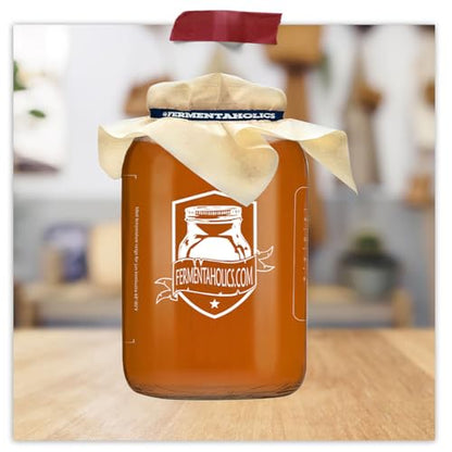 Fermentaholics Kombucha Brewing Starter Kit – USDA Certified Organic SCOBY & Tea, Complete Home Kombucha Making Kit with Culture, Kosher Certified - size: Complete Kombucha Brewing Kit
