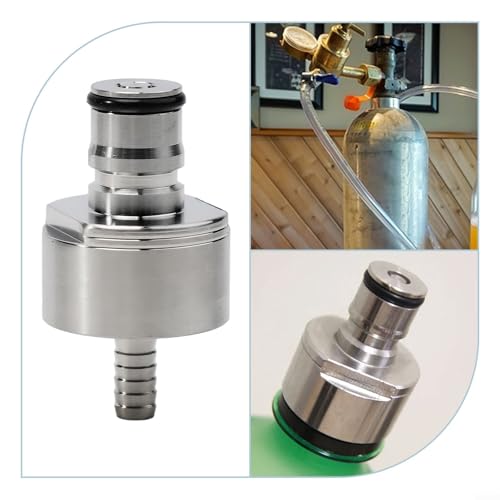 Stainless Steel Carbonation Cap Ball Lock for Home Brewing Beer for soda - Counter Pressure Filling PET Bottle - Silver 6x3.2cm