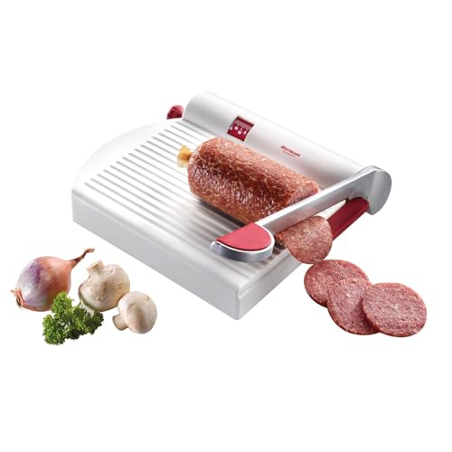 Westmark Adjustable Cheese Slicer with Board & Stainless Steel Sharp Blade, German Cheese Cutter with Precise Thickness Control, Multipurpose Food & Cheese Slicer, Effortless Slicing, White