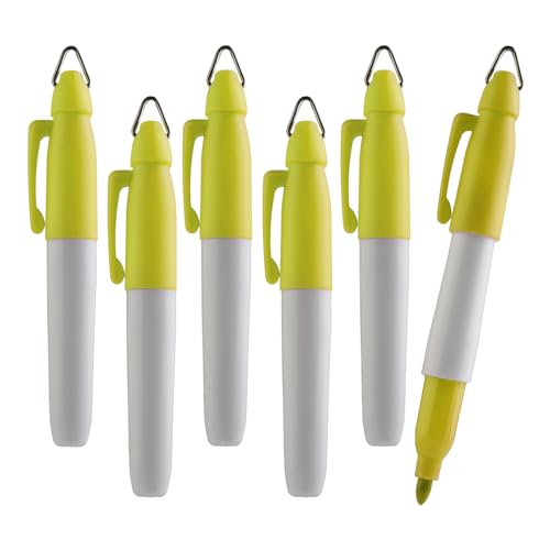 TH Golf Mini Permanent Markers | Assorted Colours | Fine Point | 6 Count (Yellow Pack of 48) - color: Yellow Pack of 48