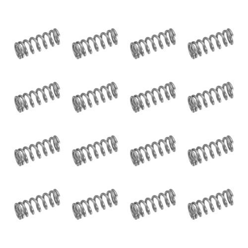 uxcell 50Pcs 304 Stainless Steel Compression Springs, 0.5mm x 4mm x 10mm Small & Tiny Pen Spring for Home Repair & DIY, Workshop & Industrial Use, (Silver Tone) - size: 4mmx10mm