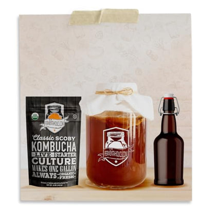 Fermentaholics 6 Pack Glass Swing Top Bottles | Flip Top Lids | Airtight, High-Pressure Tops For Bottling & Secondary Fermentation of Kombucha, Kefir, Beer, Storage, and More (Brown Bottles)