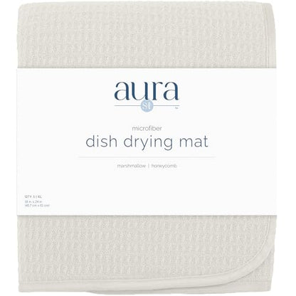 S&T INC. Dish Drying Mat XL, 18” x 24”, Absorbent Microfiber Kitchen Counter Mat, Dish Drying Pad for Dishes, Utensils, Pots and Pans, Extra Large, Cream - size: 18" x 24"