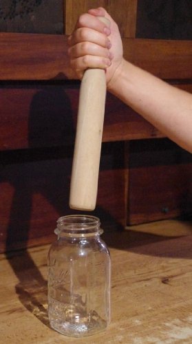 Small Wooden Cabbage Tamper for sauerkraut and more. 12" - Handmade In The USA