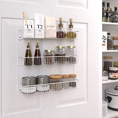 ClosetMaid 3-Tier Hanging Wall Mounted Metal Rack for Spices, Shelf Storage, Pantry Organization, Laundry, Kitchen, Bathroom, White, 8022 - size: 18-Inch Wide, style: 3-Tier