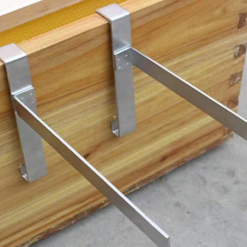 Bee Frame Holder - Bee Hive Frame Rack | Stainless Steel Beekeeping Tool | 2 Pack 21x15cm, Holds 5 Frames, Rustproof, for Beekeeper Hive Inspection Frames Support, Beekeeping Supplies