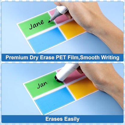 260 Pcs Dry Erase Labels, Dry Erase Stickers, Waterproof Sticker Labels, Removable Labels Easy Peel Off, Reusable Sticky Notes for Food Containers, Office (f Small, Medium, Large) - color: Colorful