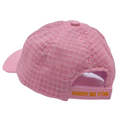 Three Layer Ventilated Beekeeping Veil in Round (3-Layer Hat, Pink P-Cap) - color: Pink P-CAP