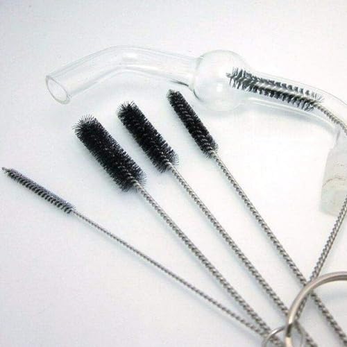 1 Pc Straw Cleaner Brushes Sets, Dringking StrawCleaner Brush Kit, Long Straw Brush with Hook, Nylon Pipe Tube Cleaner Straw Cleaning Brush for Narrow Neck Bottles Cups Tumbler, Sippy Cup (Black)