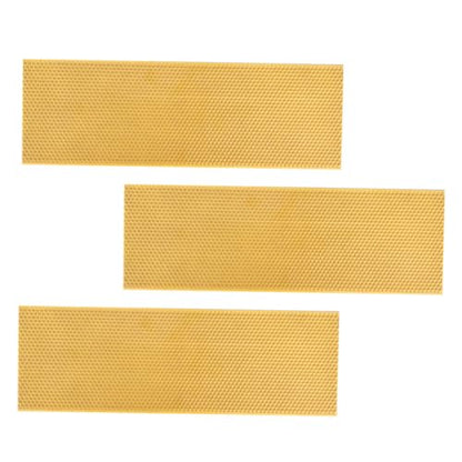Mikikit Plastic Beehive Foundation Sheet for Deep Hive 3PCS Honeycomb Frame Easy to Use Beehive Building Accessories