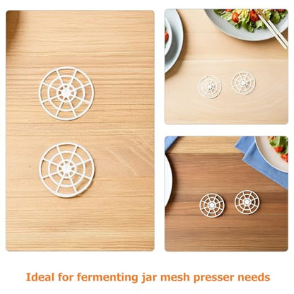 DECHOUS 20pcs Plastic Fermentation Jar Mesh Presser 2. 2" Press Mesh Plate for Wide Mouth Pickle Jar Press Tool - Fermenting Presser Accessory for Pickling