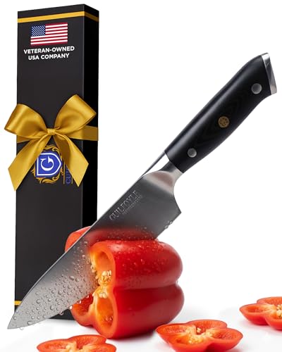 Guilfoyle Chef Knife 8 Inch – Stainless Steel Kitchen Knife with Ergonomic Handle & Full Tang – Cooking Gifts for Home Chefs – Gift Box Included