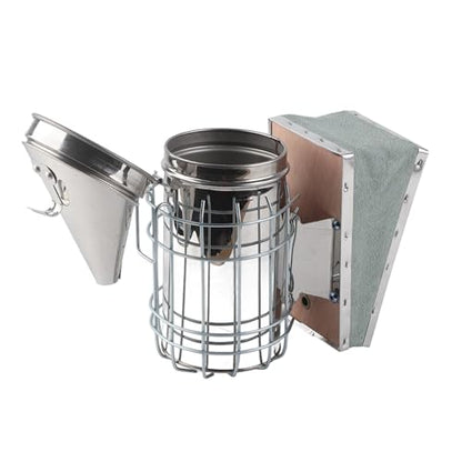 Honey Keeper Bee Hive Smoker, Bee Smoker Stainless Steel, Bee Hive Smoker with Heat Shielding Suitable for Air Flow and Heat Protection