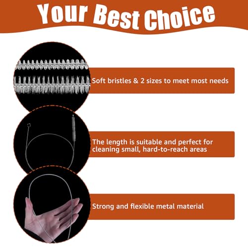 2PCS Tube Cleaner Brush 39 Inches Extra Long Straw Cleaner Brush with Soft Nylon Bristle for Cleaning Straw, Kegerator, Feeding Tube, Line, and Pump - color: 2pcs-white