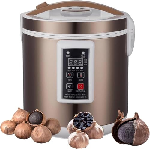 Black Garlic Fermenter (6/7.5L) Laminated Design + Stainless Steel Shelf 7-Day Fast Fermentation + Regular Drying + Power Off Memory for Yogurt, Natto, Fruit Vinegar, 7.5L