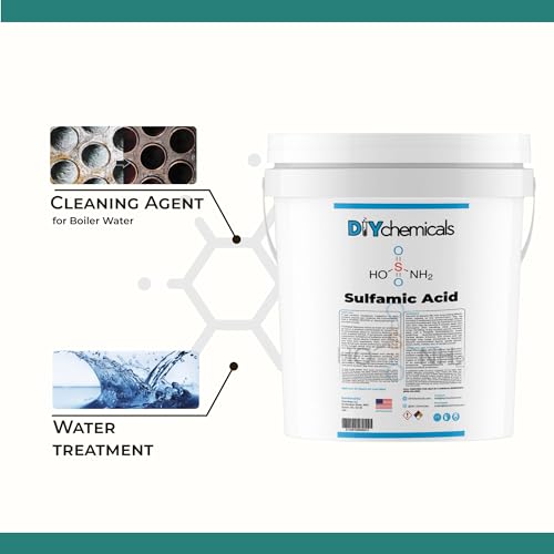 Sulfamic Acid - High Purity Technical Grade Compound for Industrial Cleaning, Descaling, and Manufacturing Use - 40 lbs