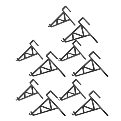 ANGGREK Beehive Frame Holder Grip, Beehive Inspection Bracket Lightweight Sturdy 10pcs for Honey Harvesting (Black) - color: Black