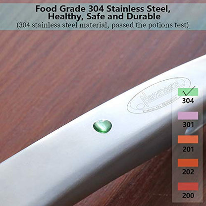 Spaghetti Server, [Rustproof, Integral Forming, Durable] Newness 304 Stainless Steel Pasta Fork with Vacuum Ergonomic Handle, Comfortable Grip Design Spaghetti Server for Kitchen, 14.33 Inches - size: Spaghetti Server