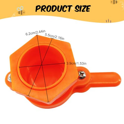Honey Lake 2 Pack Honey Gate Valve for 5 Gallon Bucket – Durable Nylon Honey Gate Tap for Honey Extractor, Beekeeping Supplies for Honey Extraction & Harvesting Equipment