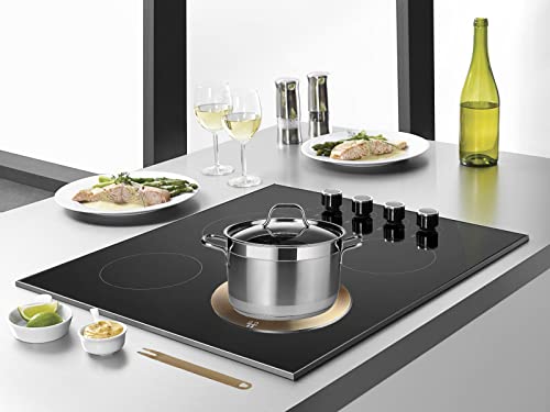 11inch Heat Diffuser Plate, Grourarty Stainless Steel Cooking Induction Adapter Simmer Plate for Electric Gas Glass Cooktop Hob Ring, Induction Cooktop Converter Plate With Handle - color: Gold, size: 11inch