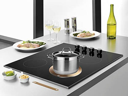 11inch Heat Diffuser Plate, Grourarty Stainless Steel Cooking Induction Adapter Simmer Plate for Electric Gas Glass Cooktop Hob Ring, Induction Cooktop Converter Plate With Handle - color: Gold, size: 11inch