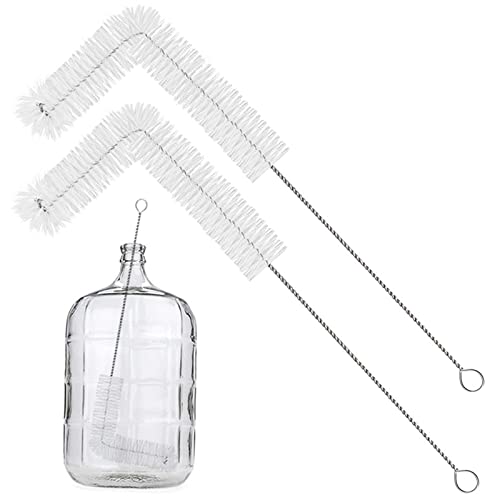 2 Pack 28inch Carboy Brush Carboy Cleaning Brush Carboy Bottle Brush Carboy Brushes for Cleaning Nylon 5 Gallon Carboy Brush for 3 5 6 6.5 Gallon Glass Carboys Corny Kegs Wine Making Home Brewing