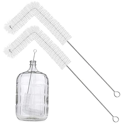 2 Pack 28inch Carboy Brush Carboy Cleaning Brush Carboy Bottle Brush Carboy Brushes for Cleaning Nylon 5 Gallon Carboy Brush for 3 5 6 6.5 Gallon Glass Carboys Corny Kegs Wine Making Home Brewing