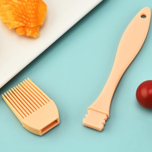 Silicone Oil Brush Barbecue Basting Brush Seasoning Sauce Cake Bread Butter Egg Heat Resistant Home Kitchen Baking Cooking Tools - color: Gray, size: Medium