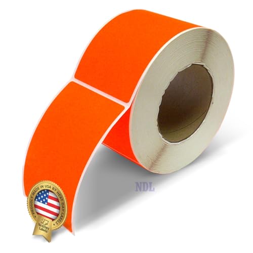 NextDayLabels 500 Rectangle Stickers (3" x 5") - Color Coding Labels Roll - Moving Labels for Boxes, Colored Inventory Stickers for Packing, Organizing, and Storage (Fluorescent Red) - color: Fluorescent Red