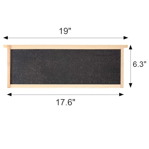 BeeCastle Medium Beehive Frames and Wax Foundations,10 Pack Honey Bee Frames with Wooden Bee Hive Frames and 100% Beeswax Coated Foundations, 6-1/4-Inch (Black) - size: 10-Pack
