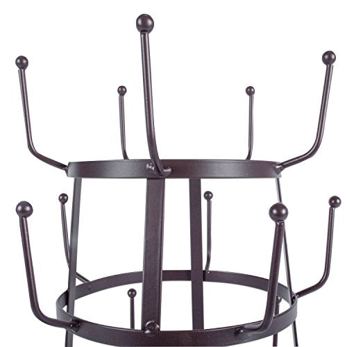 DII Metal Kitchen Storage Collection 3-Tier Mug Tree Stand, 9.5x12.75, Rustic Bronze - color: Rustic Bronze