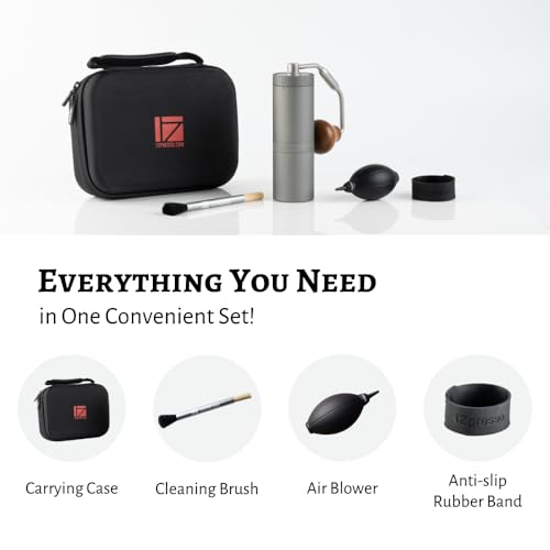 1Zpresso X-Ultra Manual Coffee Grinder-Midnight Black, Well-built Sturdy Metal Body, Assembly Stainless Steel Burr, Numerical External Setting, Magnet Catch Cup, Faster Grind Efficiency Portable Mil