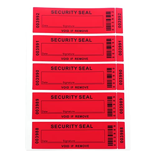 Security Warranty Void Stickers 100% Total Transfer Tamper Evident Proof Labels Triple Serial Numbers Seal Sticker Large 35x120 mm(50PCS,red) - style: red 50