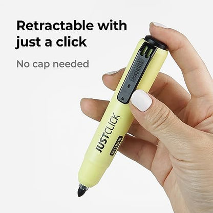 carrotez Retractable Permanent Markers, Thick Barrel, Low Odor, Bold Writing, Bullet Tip, 12 Count, Black