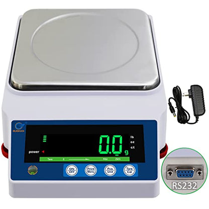 Large Range Postal Scale 10kg x 0.1g Precision Lab Balance - Grain/Gram Scientific Scale Calibrated Industrial Laboratory Weighing and Counting Table Top - size: 10kg/0.1g