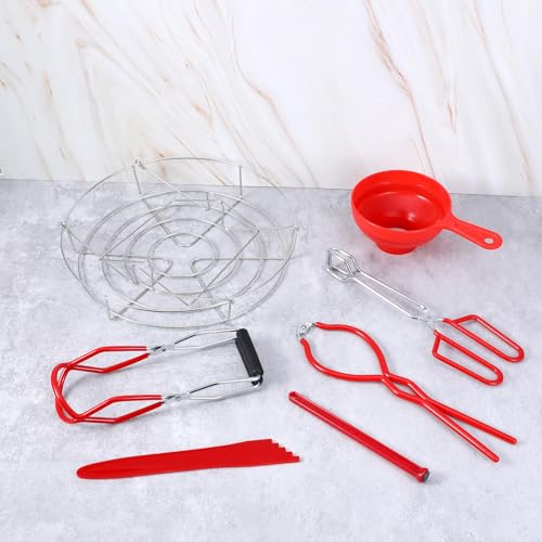 Canning Kits, Canning Supplies Boxed Set, Stainless Steel Set, Jar Lifter, Tongs, Complete Multifunctional Canning Tools, Canning kit includes wide mouth funnel for mason jars