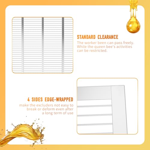 4Pcs Metal Queen Excluder,Queen Bee Frame,Metal Queen Bee Excluder,Queen Excluder 10 Frame,Beekeeping Equipment Metal,Beekeeping Tools Beekeeping Supplies