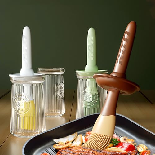 Multi-Purpose Pastry Brush for Kitchen, Baking and Grilling Food Grade Pouring Brush Set - color: Card White