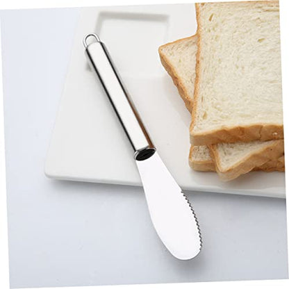 ABOOFAN 2Pcs Stainless Steel Butter Spreader and Cream Knife for Cake Cheese Pastry Rust Resistant Construction Easy to Clean Kitchen Gadget for Restaurants and Catering