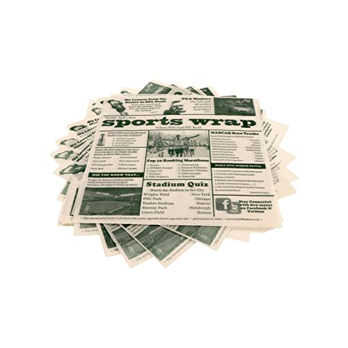 G.E.T. 4-TG1080 Appetizer/Serving Basket Tissue Liner Paper, 12" x 12", Sports Newsprint (Case of 1000) - color: Sports Newsprint, size: 12" x 12", style: 1000 Sheets