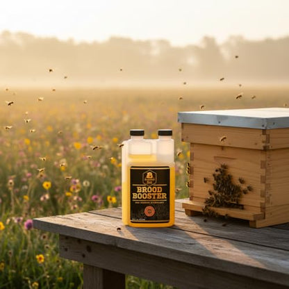 Brood Booster & Feeding Stimulant – 16 oz – Natural Honey Bee Supplement – Boosts Colony Growth – Prevents Syrup Fermentation – Aids Comb Building – Great for Nucs & Swarms - size: 16 Ounce
