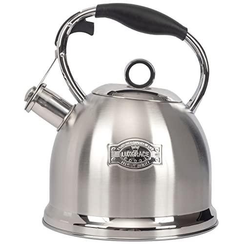 Tea Kettle for Stovetop, Food Grade Stainless Steel Water Kettle, Tea Pot for Home & Kitchen, 3.0 Qt - color: Silver